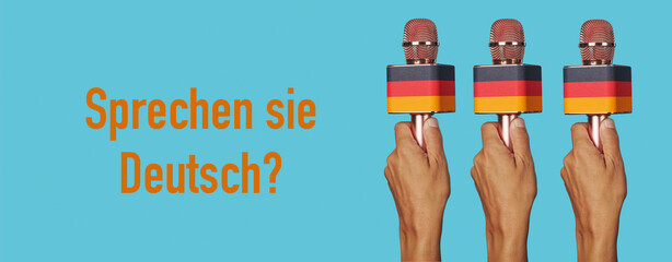 question do you speak german, banner format