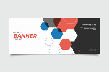 Abstract banner with modern shapes