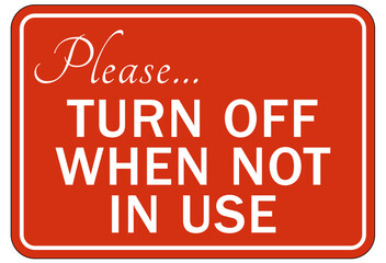 Light switch sign and labels turn off when not in use