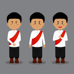 Suriname Character with Various Expression