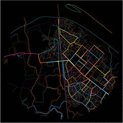 Colorful Map of Mira-Bhayandar, Maharashtra with all major and minor roads.
