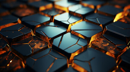Fototapeta premium metal texture of rhombuses with bright light, minimalistic background, ai generative