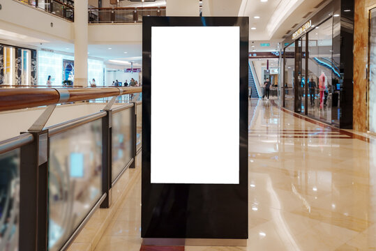 Big Blank billboard with copy space for your text message or content in shopping mall...