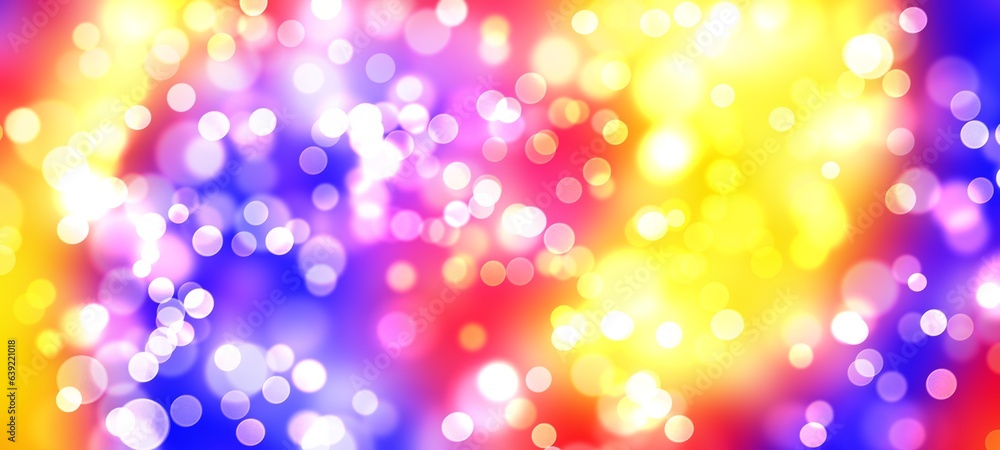 Wall mural abstract colorful background with bokeh defocused lights. illustration.