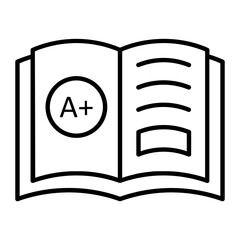 A+ Marks Outline Icon