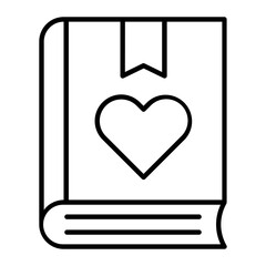 Fav Book Outline Icon