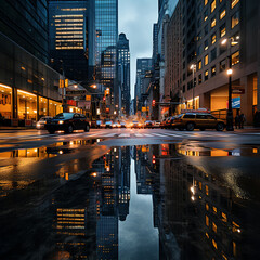 new york city manhattan night view