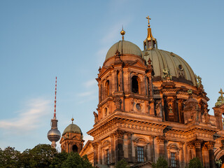 Berlin Cathedral close up. Berlin Cathedral against the sky.