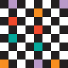 Seamless abstract pattern in the form of multi-colored quadrangles, vector illustration. Modern fashionable pattern.