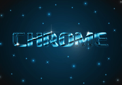 Chrome Text Effect