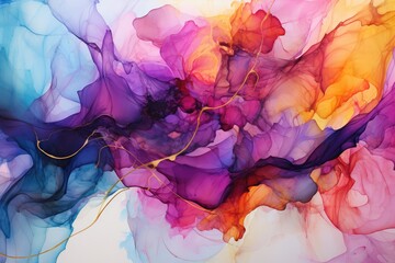 Abstract Alcohol Ink Background. Vibrant, Colorful, and Full of Life.