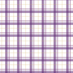 Purple lines with gold lines seamless check plaid pattern