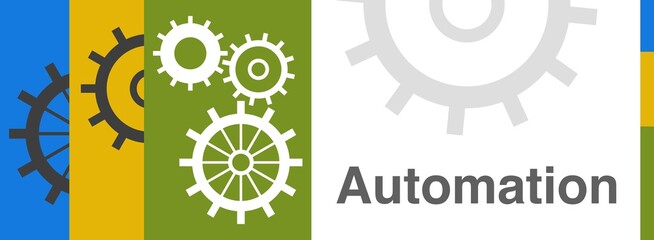 Automation Colorful Gears Boxes Left Text Horizontal
