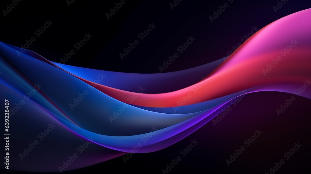 Sticker abstract background with waves, generative ai