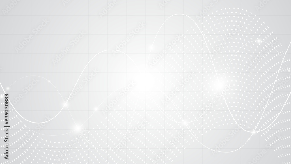 Canvas Prints gray background with wavy lines and dots.