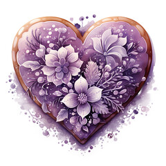 heart with flowers