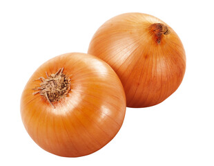 composição de cebolas inteiras com casca isolado em fundo transparente 