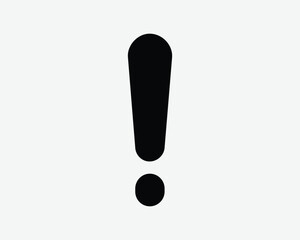 Error Exclamation Point Icon Warn Warning Caution Alert Beware Danger Mark Problem Important Issue Message Beware Black White Shape Vector Sign Symbol