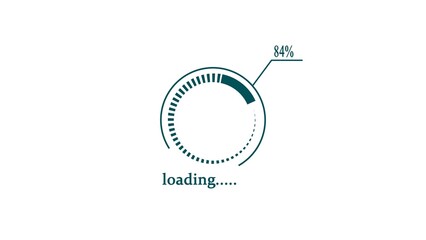 abstract circle loading bar icon illustration background 4k