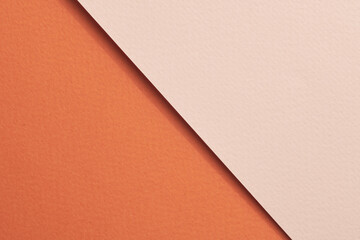 Rough kraft paper background, paper texture beige orange colors. Mockup with copy space for text.