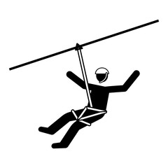 "Flying fox" outdoor game icon