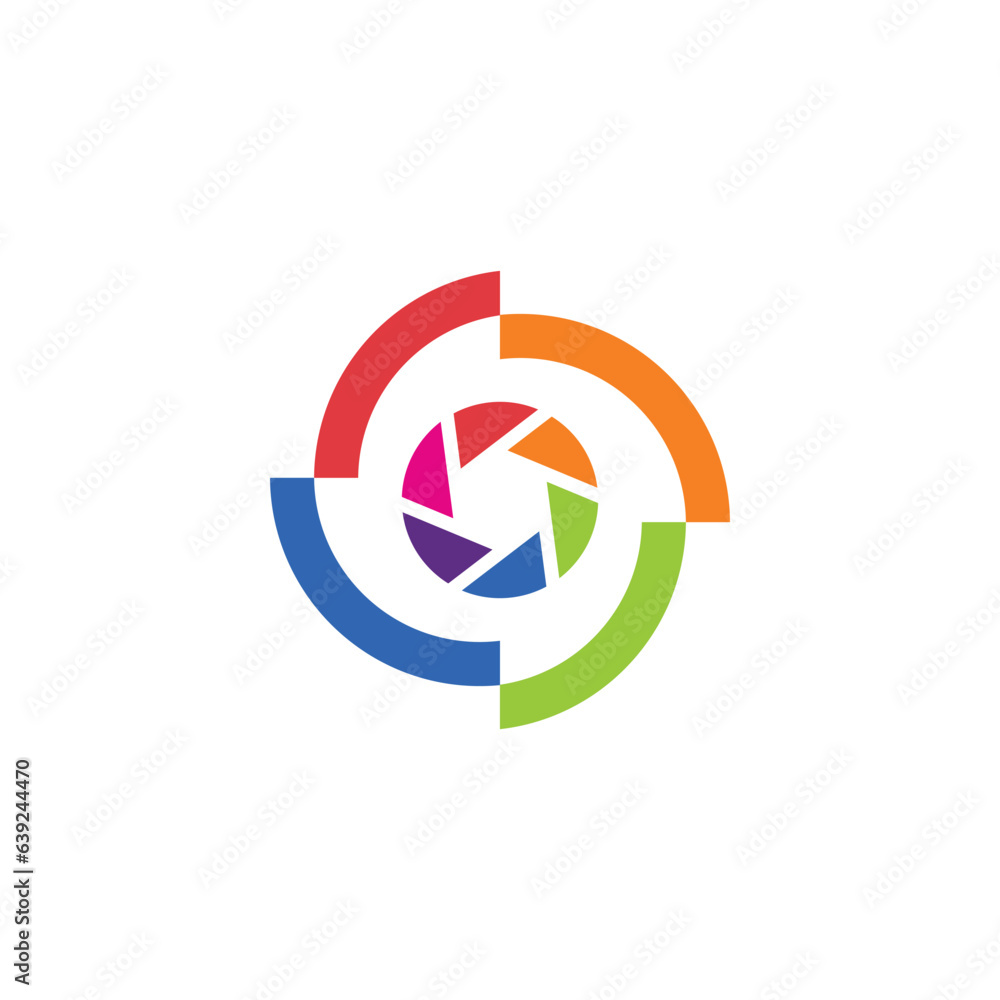 Poster camera logo design element vector with modern concept