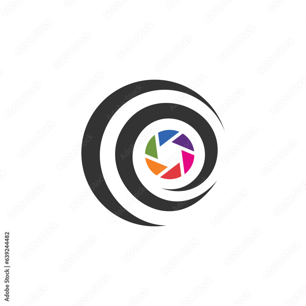 Poster camera logo design element vector with modern concept