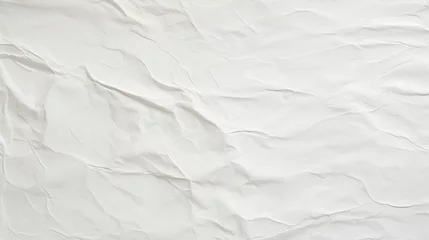 Fotobehang fondo de papel o pared blanco rugoso, con textura y ondas, ilustración de IA generativa © Helena GARCIA