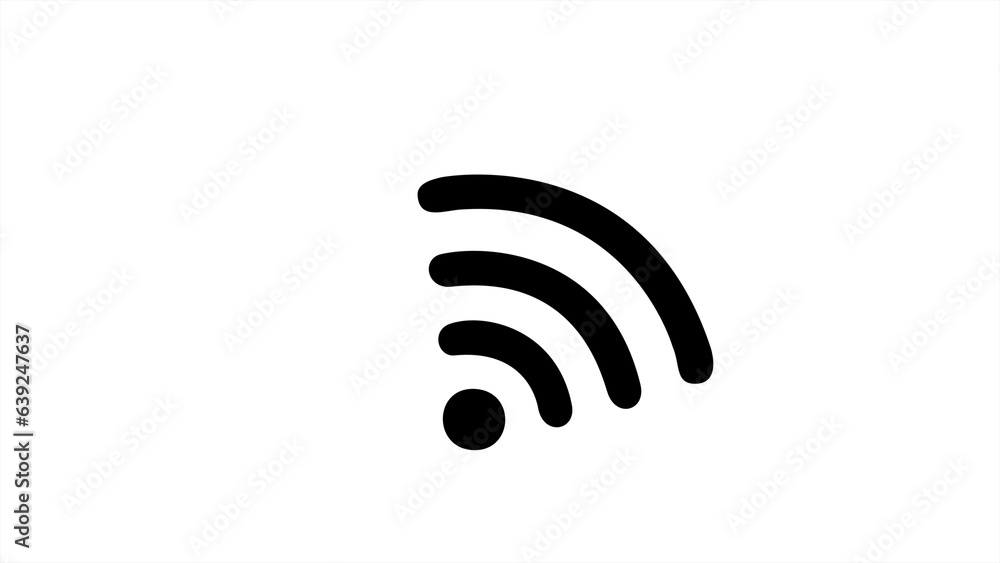 Poster wifi signal icon. black color wifi point icon on white background. wifi icon wireless internet conne
