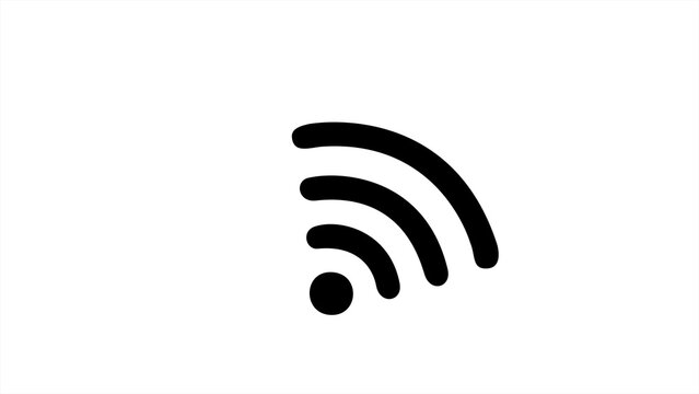 wifi Signal Icon. black color wifi point icon on white background. Wifi icon wireless internet connection signal. WiFi icon.
