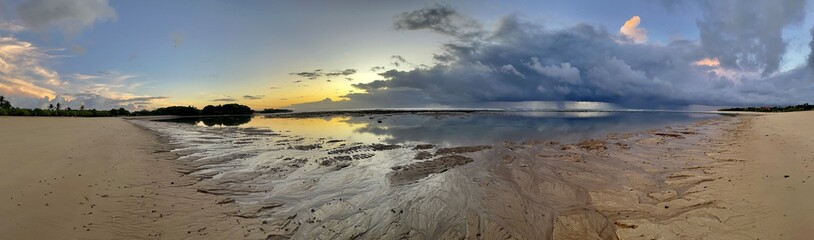 Bali coast beach reflection