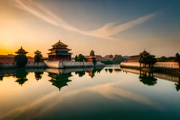 Foto auf Acrylglas Peking forbidden city  generated by AI