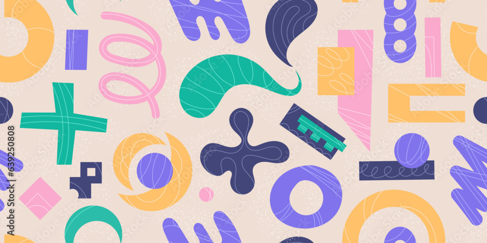 Poster abstract geometric pattern. seamless background with geometry shapes and figures. modern texture des