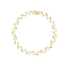Golden Ring | Gold decoration | luxury ring with gold and glitter | elegant accessory for decoration | Gold glitter shiny round circle frame, luxury gold shape illustration element