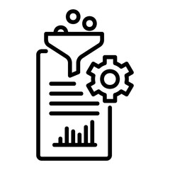 data gethring outline icon