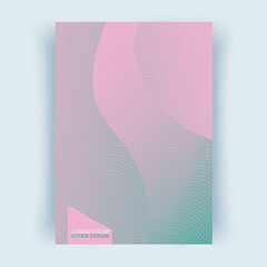 Cover with abstract lines. Cover layouts, vertical orientation.