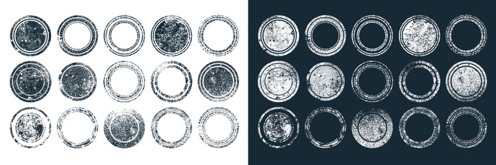 Grungy Distressed Circles Set