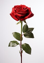 Naklejka premium red rose isolated on white background