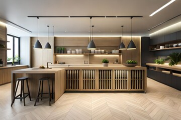 modern living room generating by AI technology