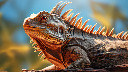Obraz premium Close up of iguana in the sun