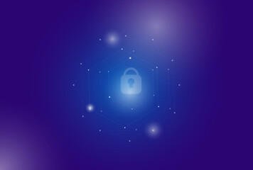 information technology background with glowing circles