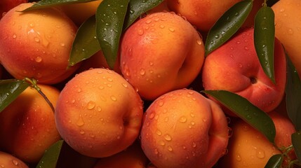 peaches on a orange background