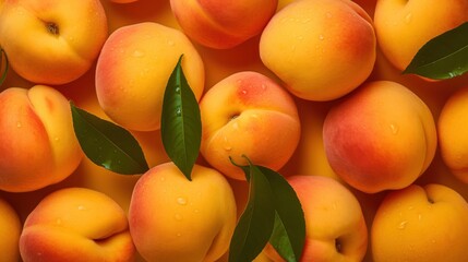 peaches on a orange background