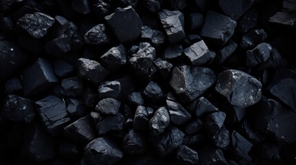 coal on black background