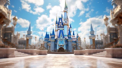 Foto op Plexiglas Aquablauw Beautiful Magic Fantasy Fairy Tale Castle