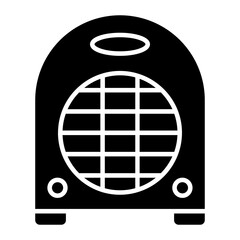 Electric Heater Glyph Icon
