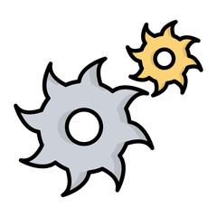 Gear Line Color Icon