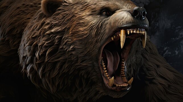 Explore the Intensity of an Angry Bear's Roar in Stunning Detail