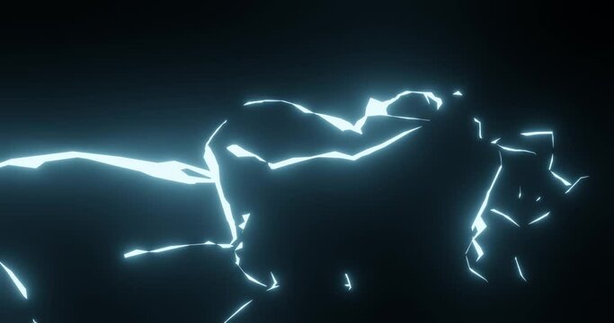 Electricity for high voltage, shock or lightning effects.