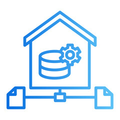 data warehouse gradient icon